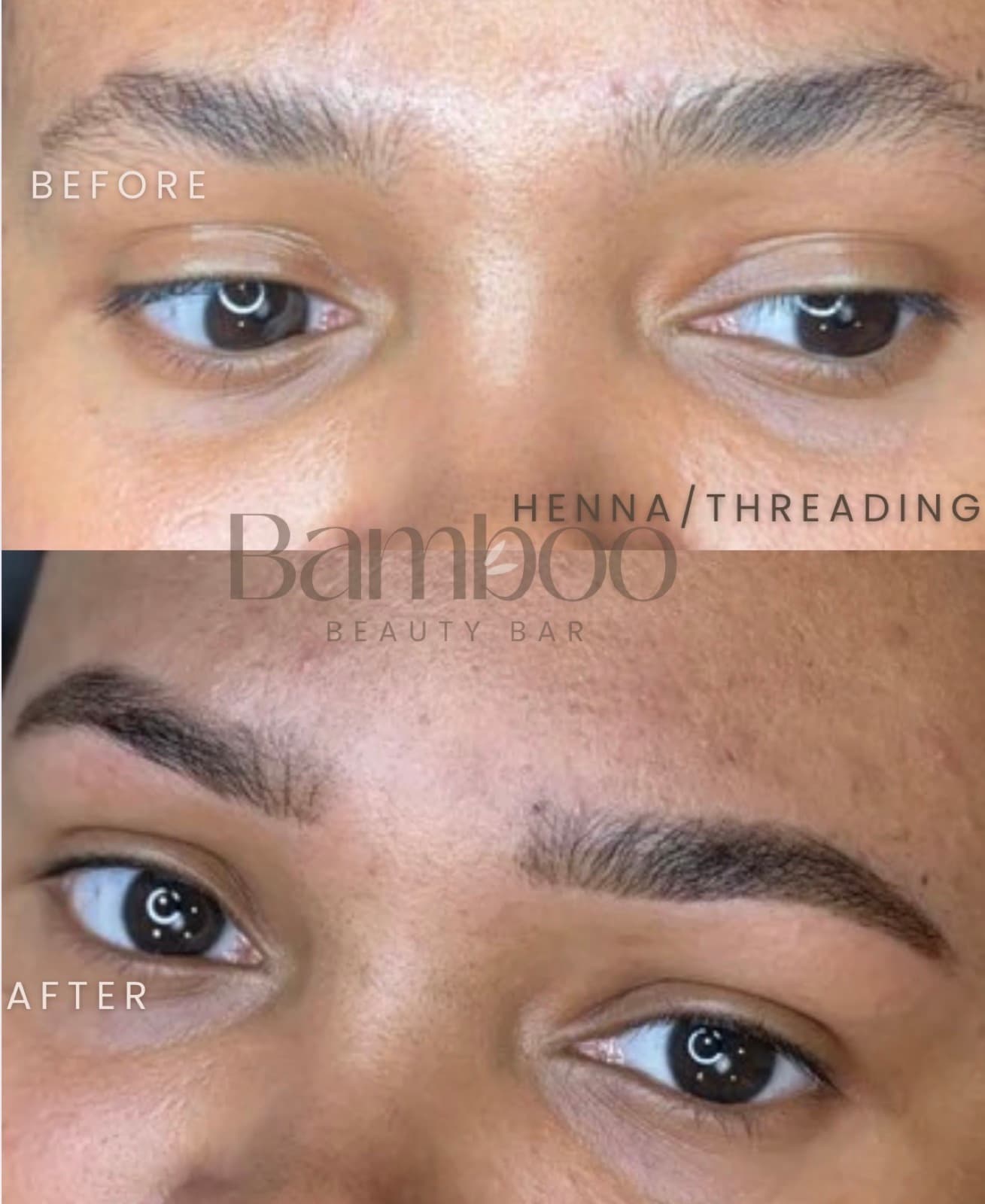 Henna brow before and after